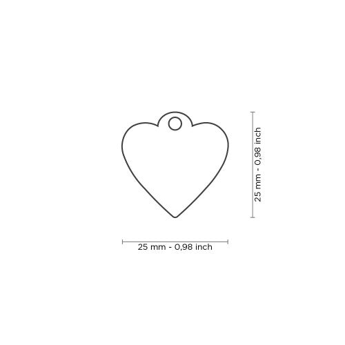 Hondenpenning | Basic Handmade Small Black Heart ID Tag