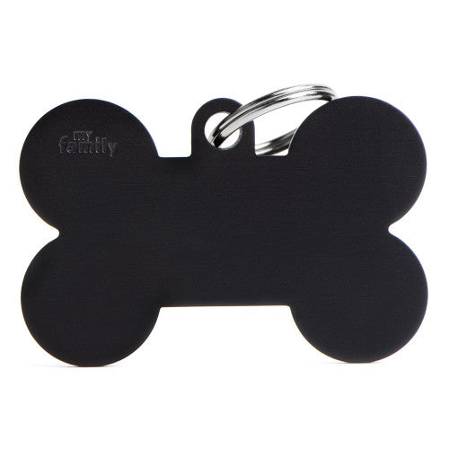 Hondenpenning | Basic XL Aluminum Black Bone ID Tag