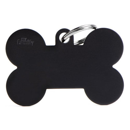 Hondenpenning | Basic XL Aluminum Black Bone ID Tag