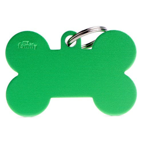 Hondenpenning | Basic XL Aluminum Green Bone ID Tag