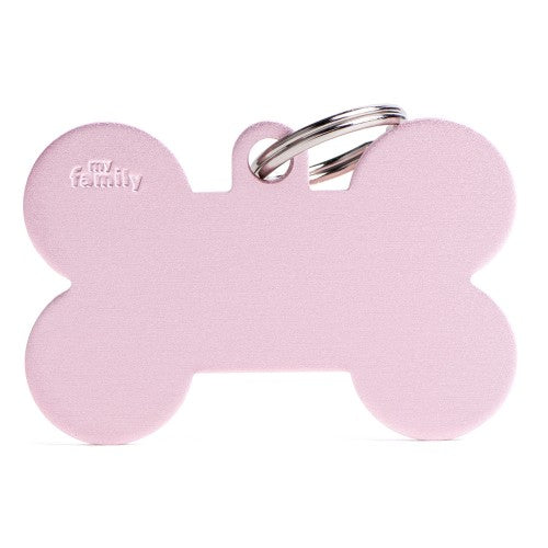 Hondenpenning | Basic XL Aluminum Pink Bone ID Tag