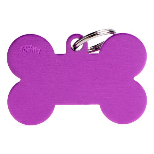 Hondenpenning | Basic XL Aluminum Purple Bone ID Tag