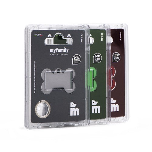 Hondenpenning | Basic XL Aluminum Red Bone ID Tag