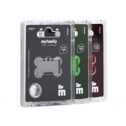 Hondenpenning | Basic XL Aluminum Red Bone ID Tag